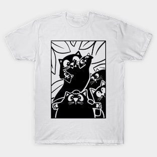 Abstract Cats for Bright Tee Lovers T-Shirt